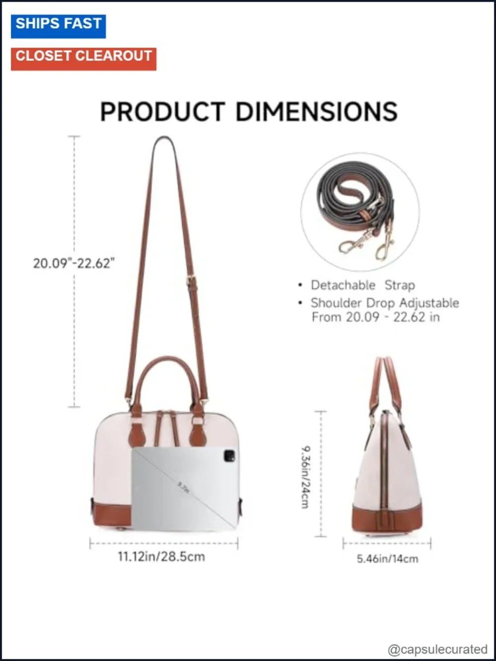 Faux Leather Top Handle Satchel Bag with Detachable Strap Crossbody Tote Purse